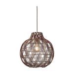 Good&Mojo Luce Pendente Mendoza Bambù Burgundy S | Adatto per 1x E27 