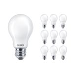 Confezione Multipack 10x Philips MASTER Value LED Bulbo E27 Pera Ghiaccio 5.9W 806lm - 927 Bianco Molto Caldo | Miglior resa cromatica - Dimmerabile - Sostitutiva 60W