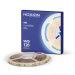 Noxion Strisce LED Naga 5 Metro 24V - 120LEDs/m - 9.6W/m - 940 Bianco Freddo | 8mm - IP65 - Miglior Resa Cromatica - SMD2835