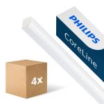 Confezione Multipack 4x Philips Reglette LED CoreLine BN126C 31W 4100lm - 840 Bianco Freddo | 120cm - 1x Cablaggio Entra/Esci