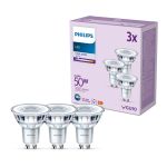 Confezione Multipack 3x Philips Faretti LED GU10 PAR16 5W 390lm 36D - 840 Bianco Freddo