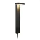 Nordlux Solar Illuminazione da giardino Rica Piazza Acciaio Inossidabile Nero 4.5W 380lm - 830 Luce Calda -  |Sensore di Movimento e Luce